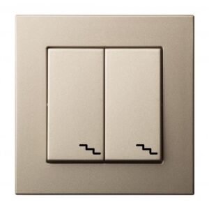 EPSILON Veksellüliti 2-NE IP6+6-10-001-01 E/Ch champagne, ilma raamita