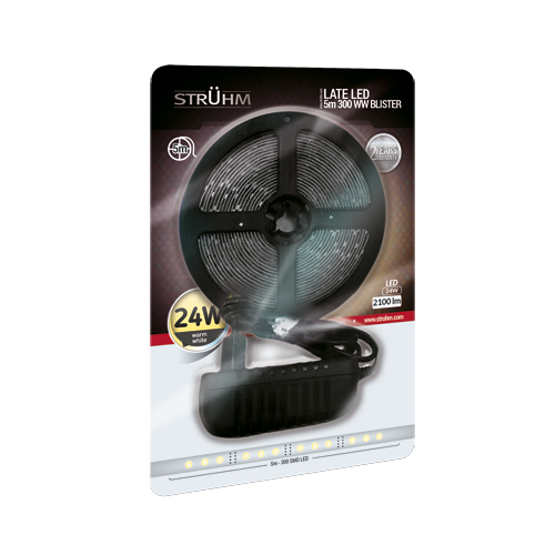 LED Riba komplekt 5m 300 WW 4,8W/m IP20 BLISTER Ideus