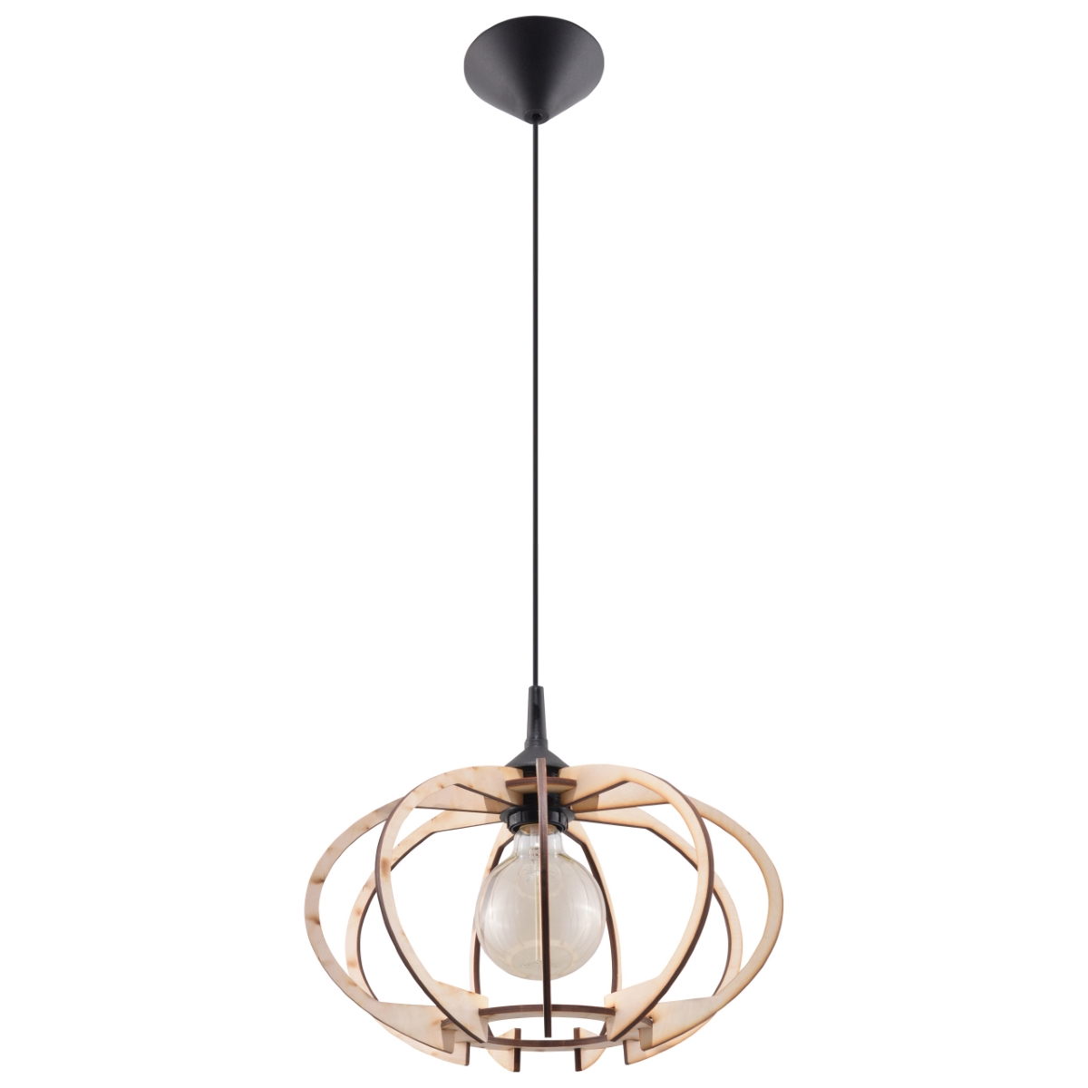Rippvalgusti MANDELINO naturaalne puit Sollux Lighting