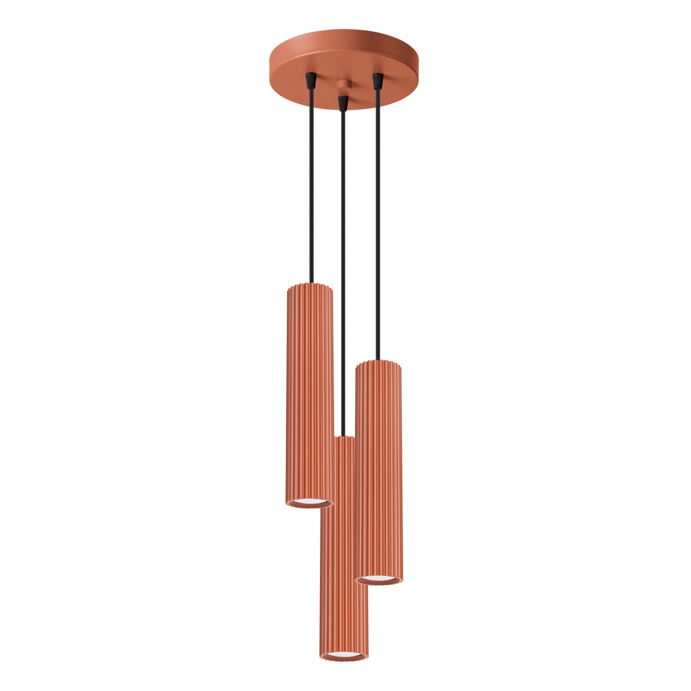 Rippvalgusti KARBON 3P punane ooker Sollux Lighting