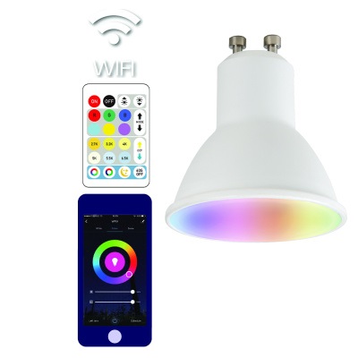 Nutilamp LED GU10, 6W TUYA WIFI + PULT