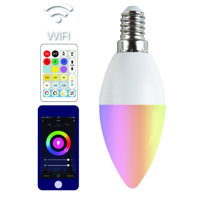 Nutilamp LED 5W TUYA WIFI C37 E14 +PULT
