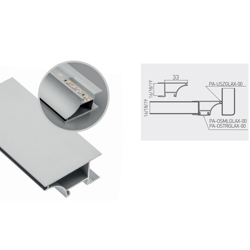 LED PROFIIL PA-GLAXWN-AL 2m
