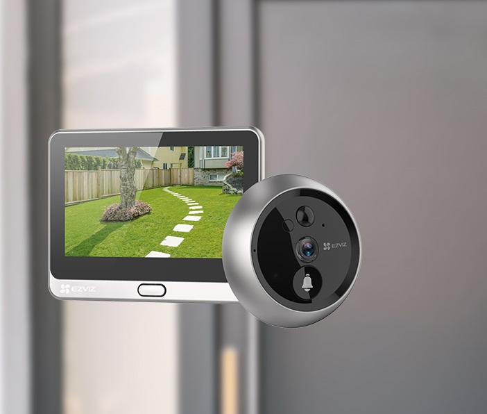 EZVIZ DP2 2MP akuga juhtmevaba uksesilm koos uksekellaga