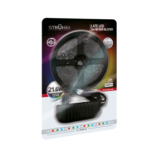 LED Riba komplekt 3m 90 RGB IP20, 7,2W/m BLISTER Ideus