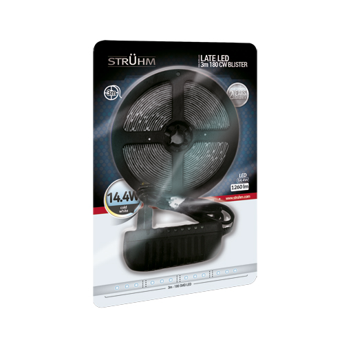 LED Riba komplekt 3m 90 CW 4,8W/m IP20 BLISTER Ideus