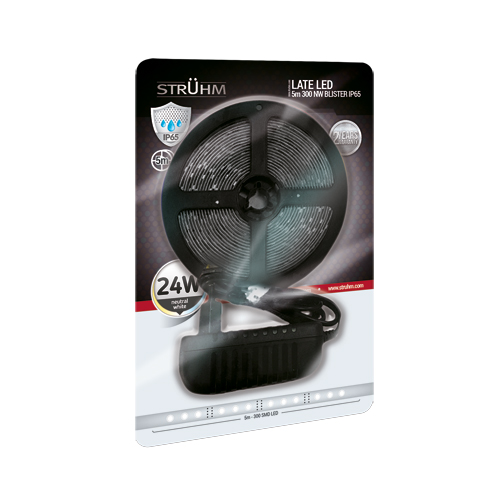 LED Riba komplekt 5m 300 NW 4,8W/m IP65 BLISTER Ideus