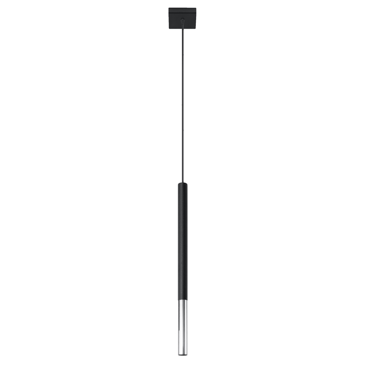 Rippvalgusti MOZAICA 1 must/kroomitud Sollux Lighting