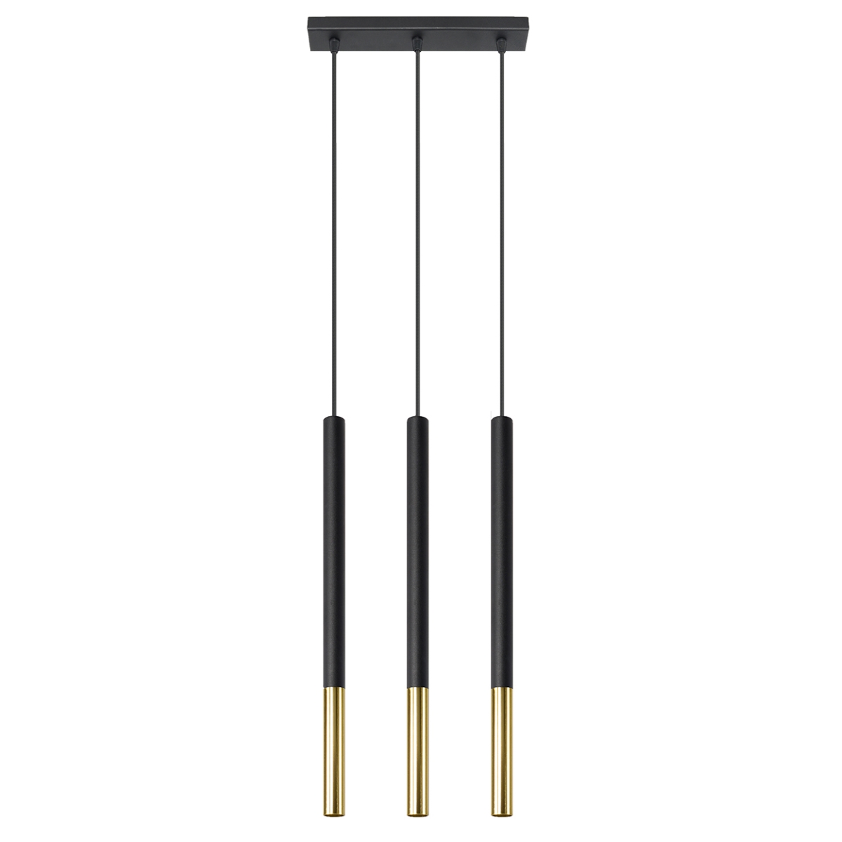 Rippvalgusti MOZAICA 3L must/kuldne Sollux Lighting