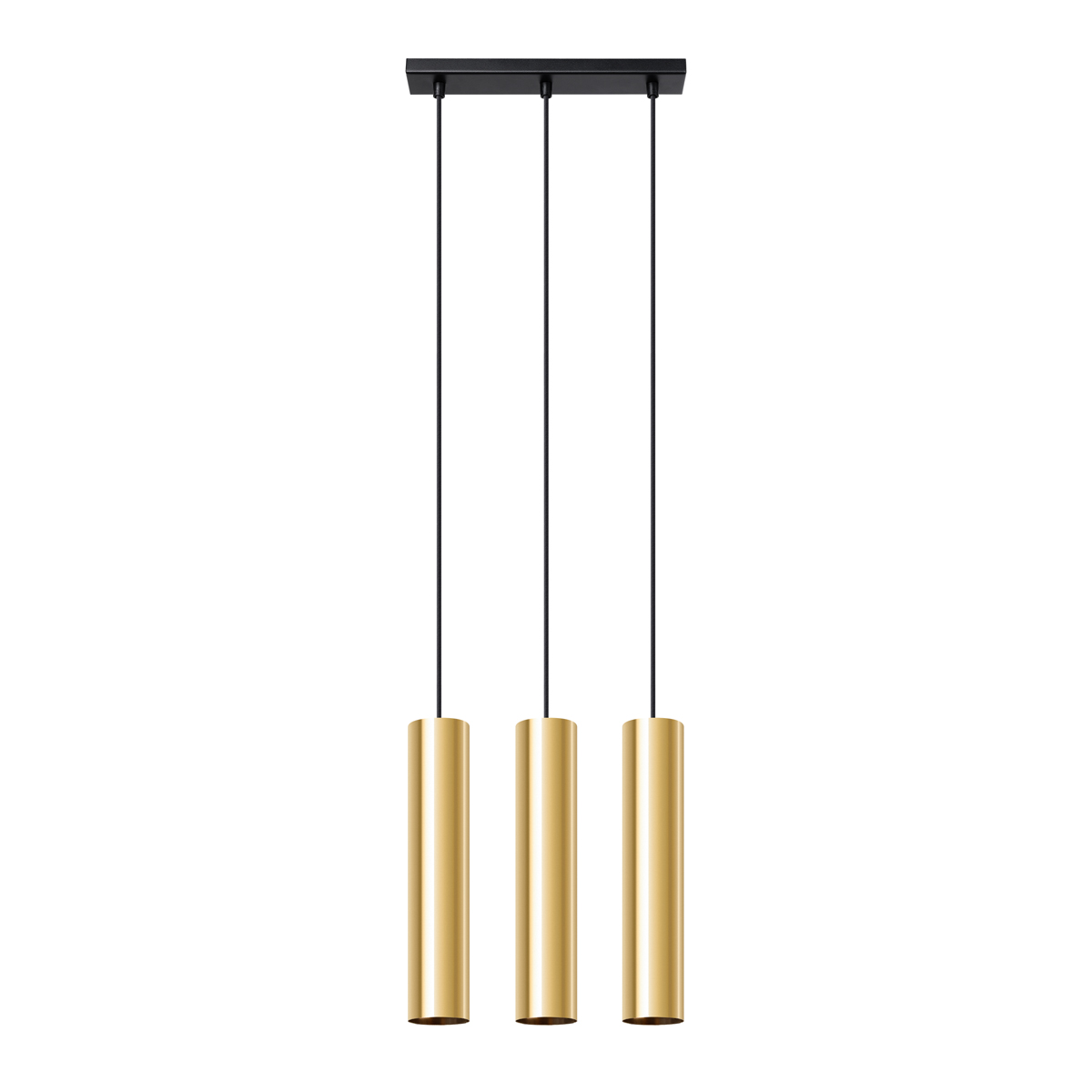Rippvalgusti LAGOS 3 poleeritud kuldne Sollux Lighting