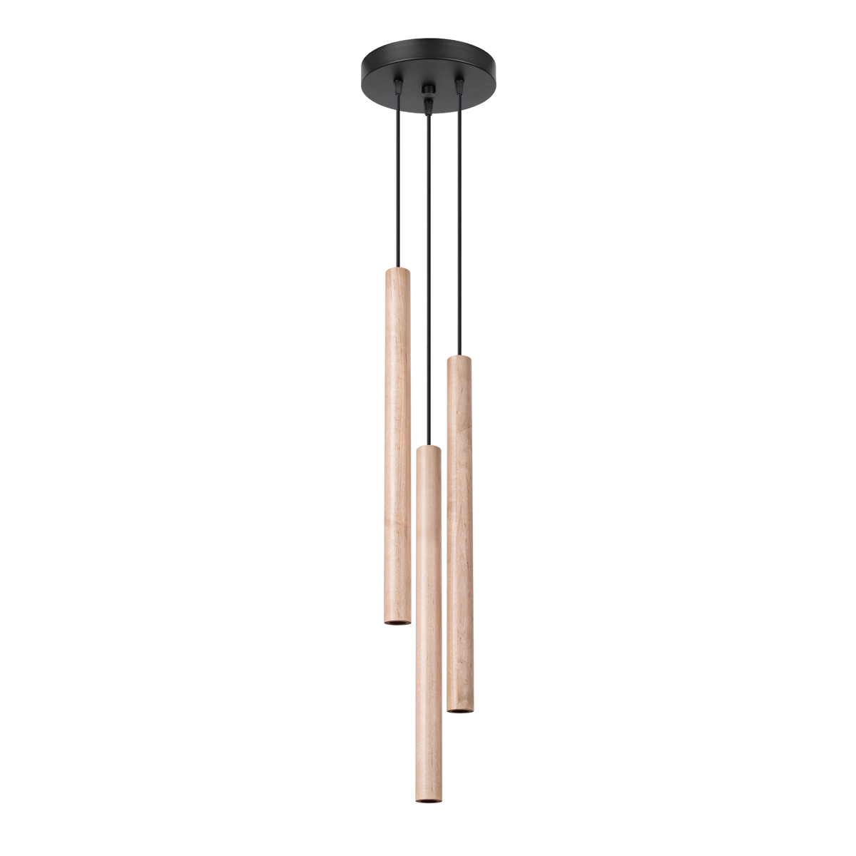 Rippvalgusti PASTELO 3P puidust Sollux Lighting