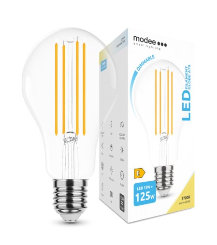 LED-lamp Filament A70 15W E27 320° 2700K (2000 lumen) dimmerdatav