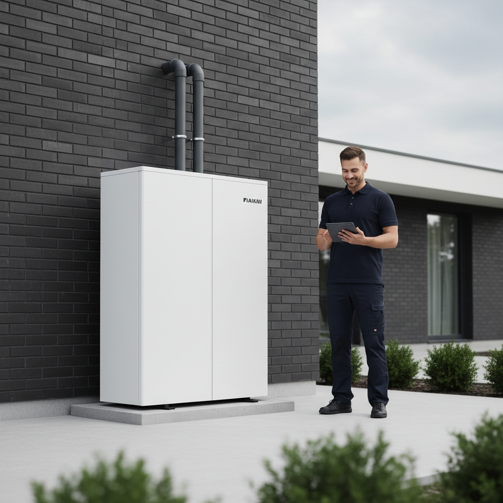 Õhk-vesi soojuspumba standardpaigaldus