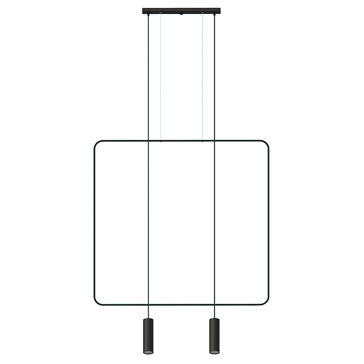 SKU 2600240 Rippvalgusti RANA 2 must Thoro Lighting - Pilt 1