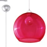 Rippvalgusti BALL punane Sollux Lighting