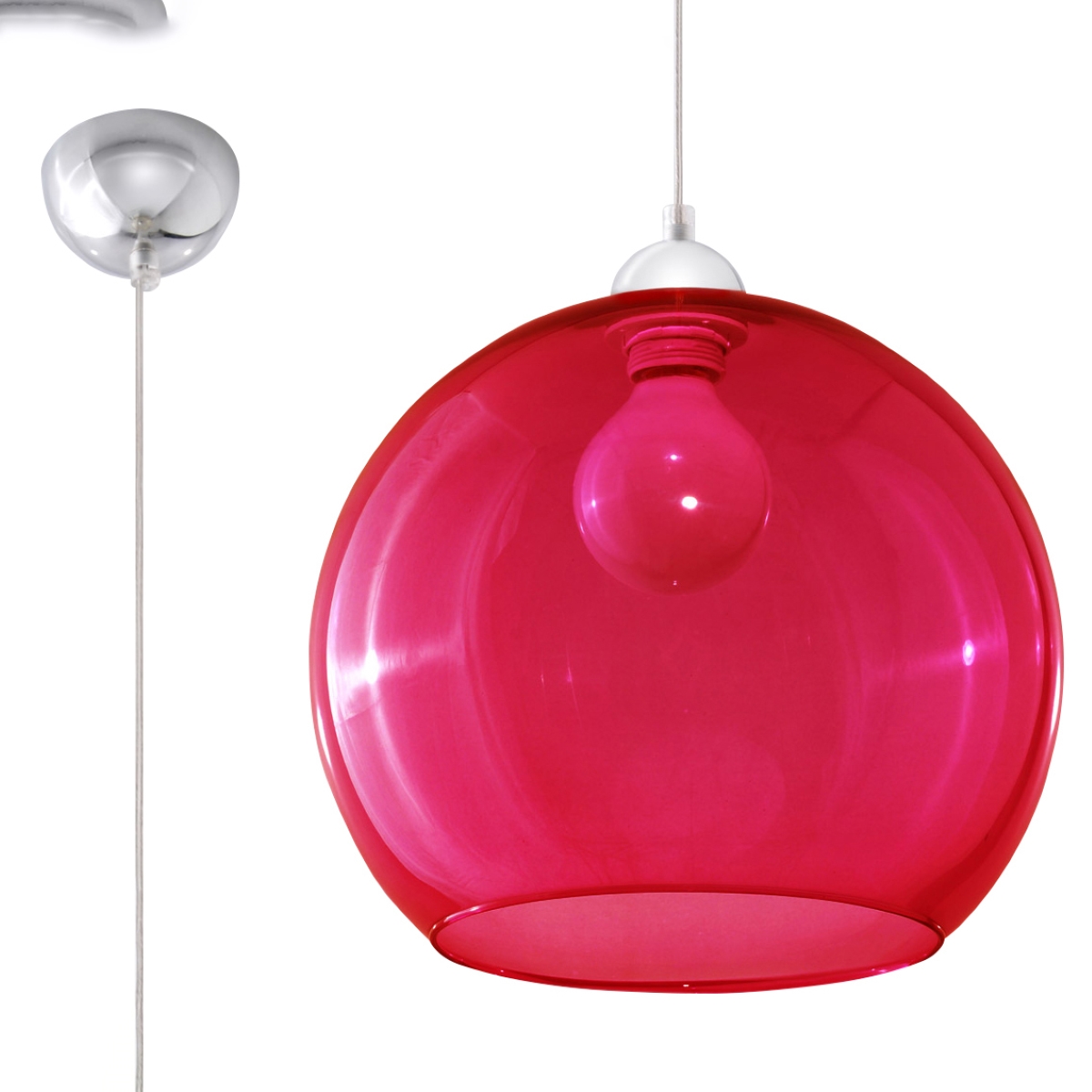 0253-1-k.jpg Rippvalgusti BALL punane Sollux Lighting - Image 1