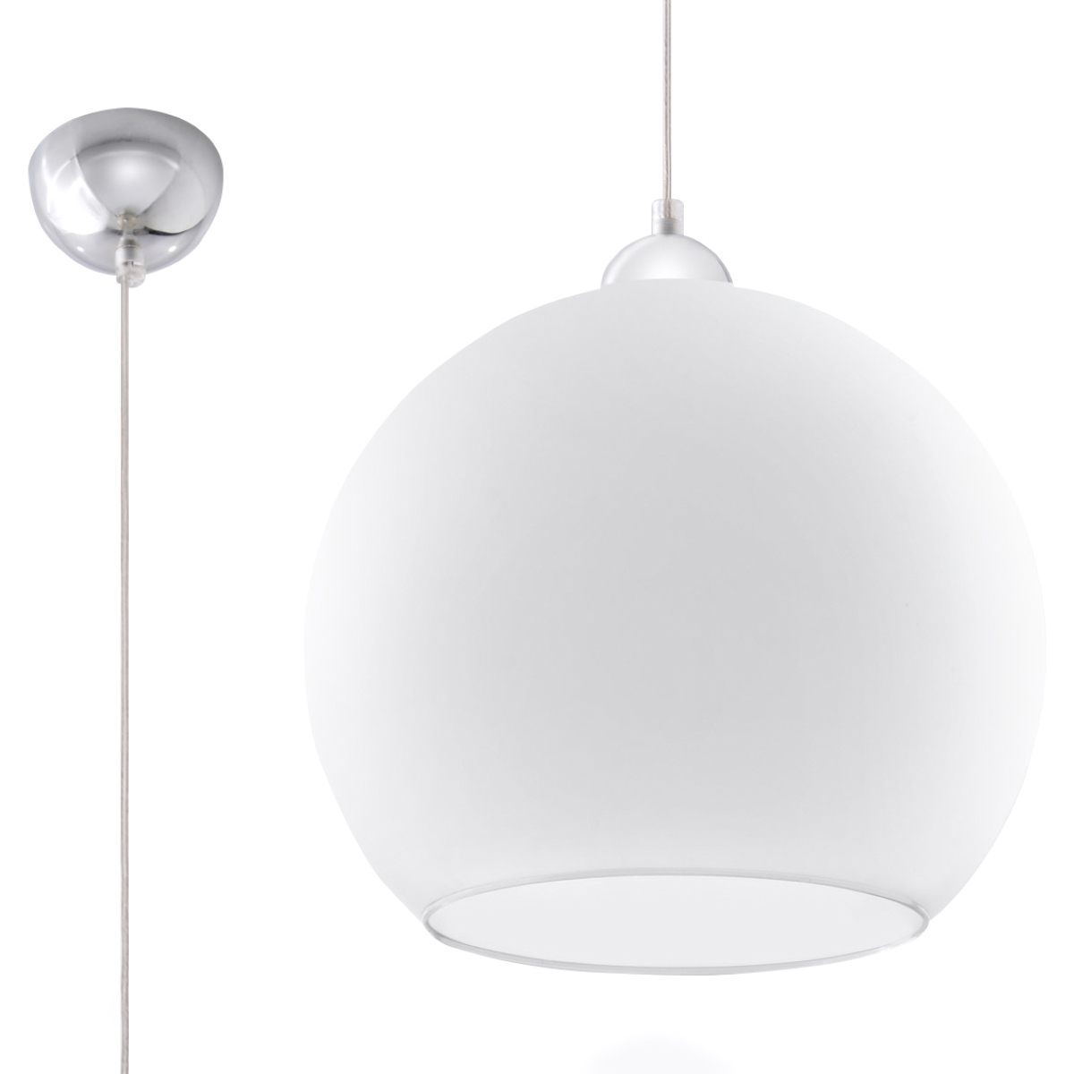 0256-1-k.jpg Rippvalgusti BALL valge Sollux Lighting - Image 1
