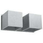 Настенный светильник QUAD 2 серый Sollux Lighting