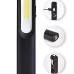 USB laetav kaasaskantav LED-lamp (taskulamp), 3W + 3W COB, 250 lm,