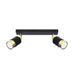Laevalgusti NERO 2 must/kuldne Sollux Lighting