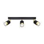 Laevalgusti NERO 3 must/kuldne Sollux Lighting