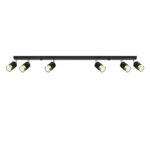 Laevalgusti NERO 6 must/kuldne Sollux Lighting