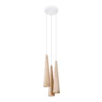 Rippvalgusti SULA 3P naturaalne puit Sollux Lighting