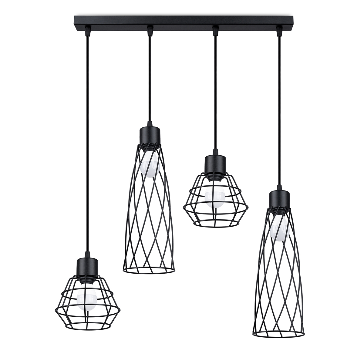 1167-1-k.jpg Rippvalgusti SUBA 4L must Sollux Lighting - Pilt 1