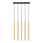 Rippvalgusti PASTELO 5L poleeritud kuldne Sollux Lighting