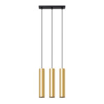 Rippvalgusti LAGOS 3 poleeritud kuldne Sollux Lighting