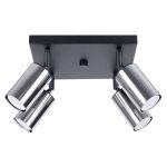 Laevalgusti WINX 4 must/kroomitud Sollux Lighting