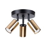 Laevalgusti WINX 3P must/kuldne Sollux Lighting