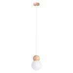 Lempos pakabukas PEKKA 1 blanc/bois naturel Sollux Lighting