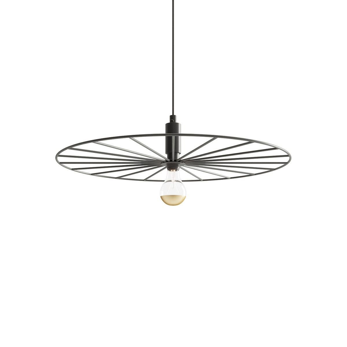 SKU 2600123 Rippvalgusti SIRKEL 45 must Thoro Lighting - Image 1