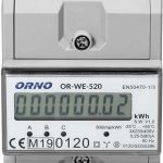 ELEKTRIARVESTI 3-F OR-WE-520 3×5(80)A, DIN, LCD display, ORNO