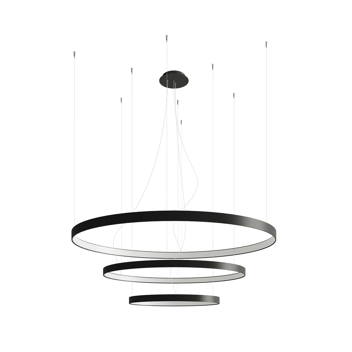 SKU 2600092 Lühter RIO 3 55/78/110 must LED 4000K Thoro Lighting - Pilt 1