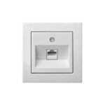 Интернет-разъем EPSILON IKL001-01 E/B (RJ45 cat.6), белый/белый, без рамки.