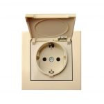 EPSILON Pistikupesa kaanega IKL16-408-01 E/S LIIV IP44, ilma raamita