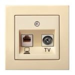 EPSILON Pistikupesa ITVKL1-01 E/S TV+DAT (RJ45 cat.6), w/f LIIV, ilma raamita