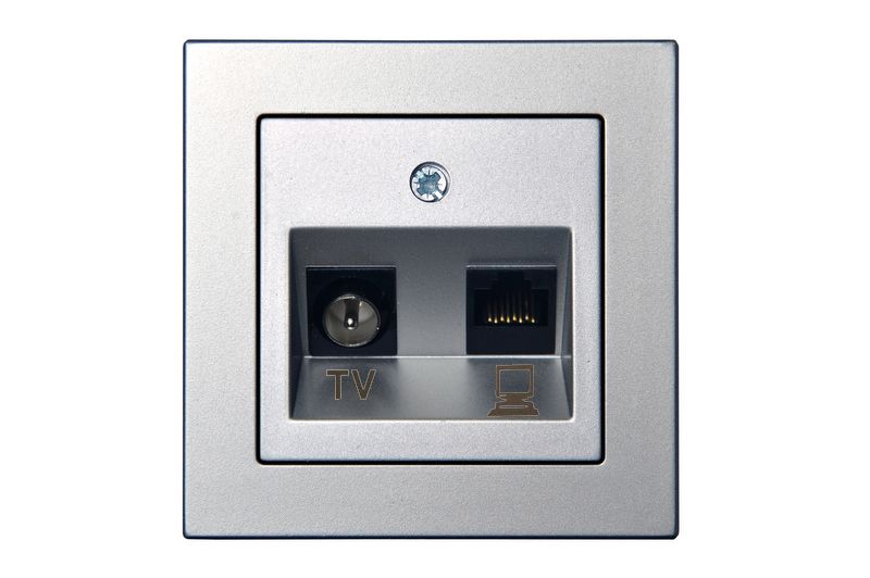 5c34c03f206ab383369673.jpg EPSILON Pistikupesa ITVKL1-01 E/Mt TV+DAT (RJ45 cat.6), w/f METALLIC, ilma raamita - Pilt 1