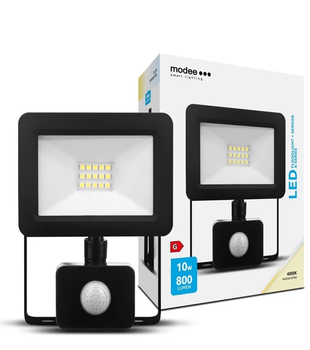 65655365.jpg LED-prožektor + Sensor 10W 120° 4000K (800 lumen - Image 1