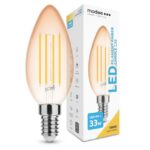 LED-lamp Filament Amber Candle C35 4W E14 360° 1800K (360 lumen)