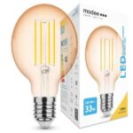 LED-lamp Filament Amber Globe G80 4W E27 360° 1800K (360 lumen)