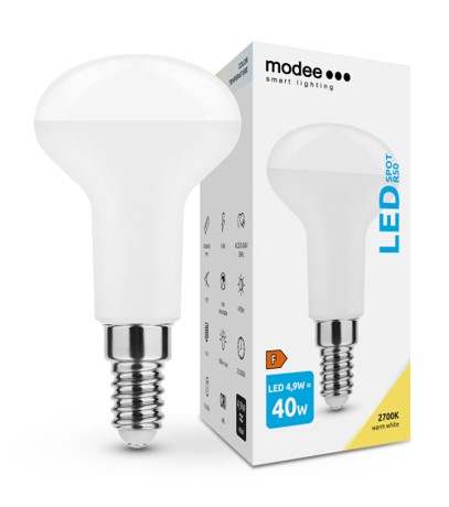 70714224.jpg LED-lamp Spot R50 4,9W E14 110° 2700K (470 lumen - Image 1