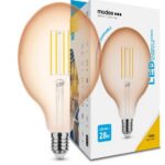 LED-lamp Filament Amber Globe G125 4W E27 360° 1800K (300 lumen)