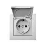 EPSILON Pistikupesa kaanega IKL 16-408-01 E/VALGE IP44, ilma raamita