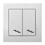 EPSILON Veksellüliti 2-NE IP6 IP6+6 10-001-01 E/B VALGE ilma raamita