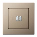 EPSILON Pistikupesa IUK2-01 E/Ch USB 3.4A 220V champagne, ilma raamita