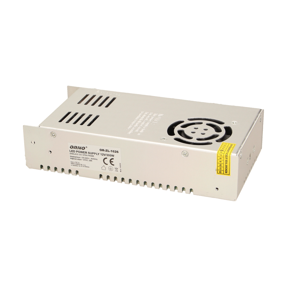 ORZL1626_5902560328790_2D_0002.png Toiteplokk 12V/300W, 25A, IP20, ORNO - Pilt 1