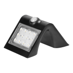 LED solar aialamp liikumisanduriga, must/valge IP65 – must